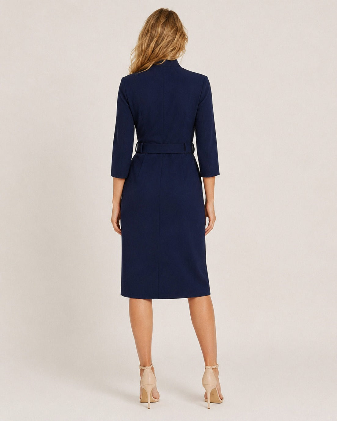 Belted Wrap Midi Dress