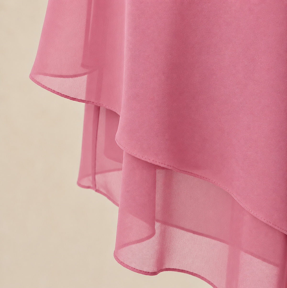 Chiffon Layered Short Sleeve Two Piece Set
