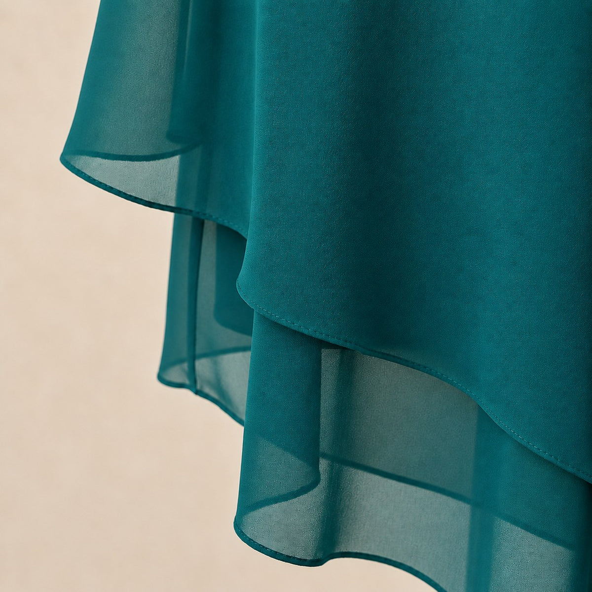 Chiffon Layered Short Sleeve Two Piece Set