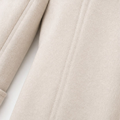 Double Breasted Hooded Long Sleeve Coat