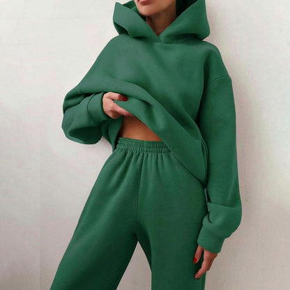 Fleece Hooded Lounge Matching Set