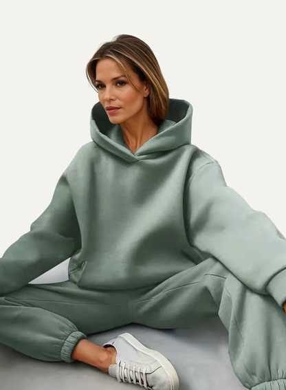 Fleece Hooded Lounge Matching Set