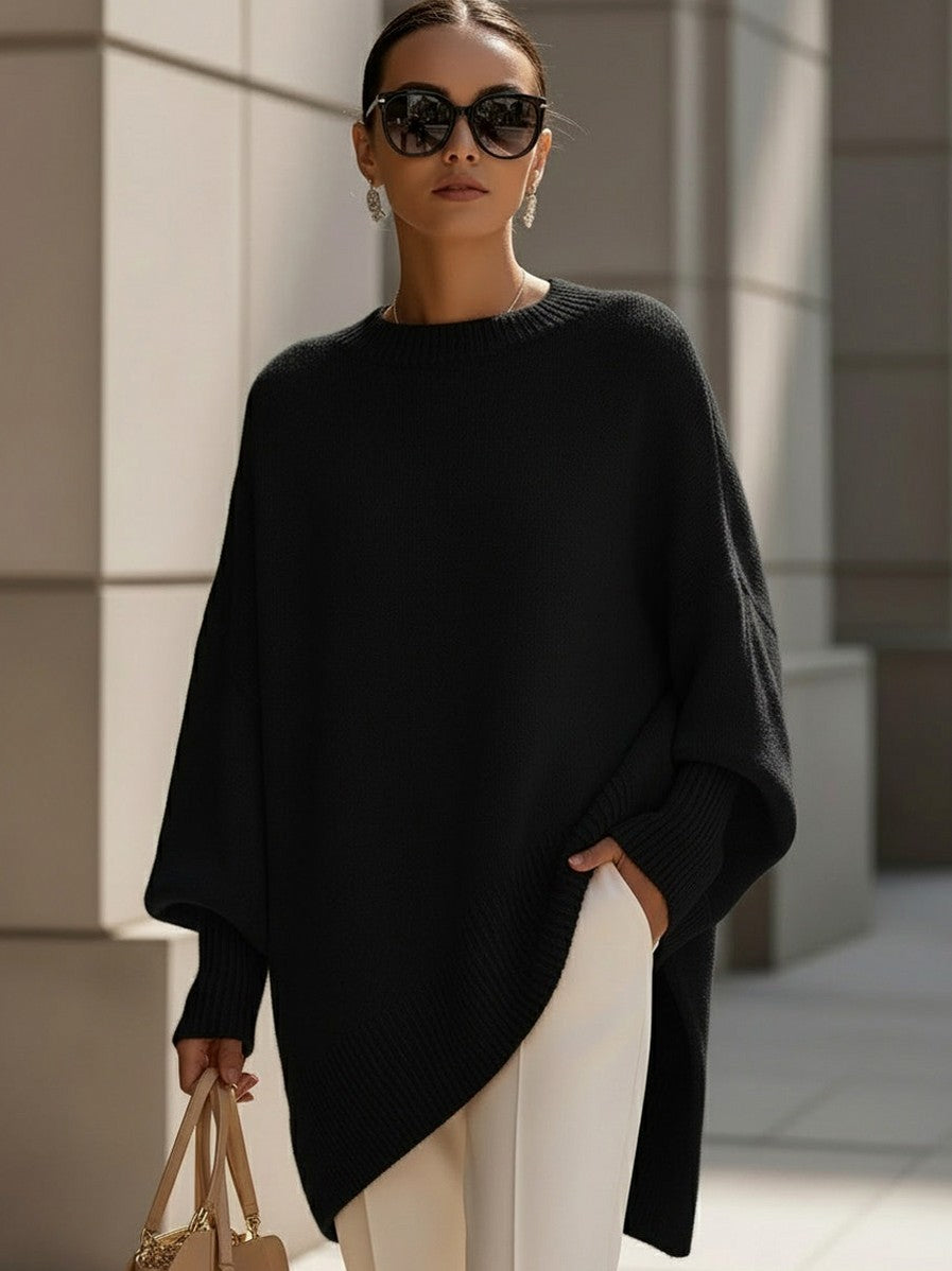 Knit Batwing Sleeve Oversized Sweater