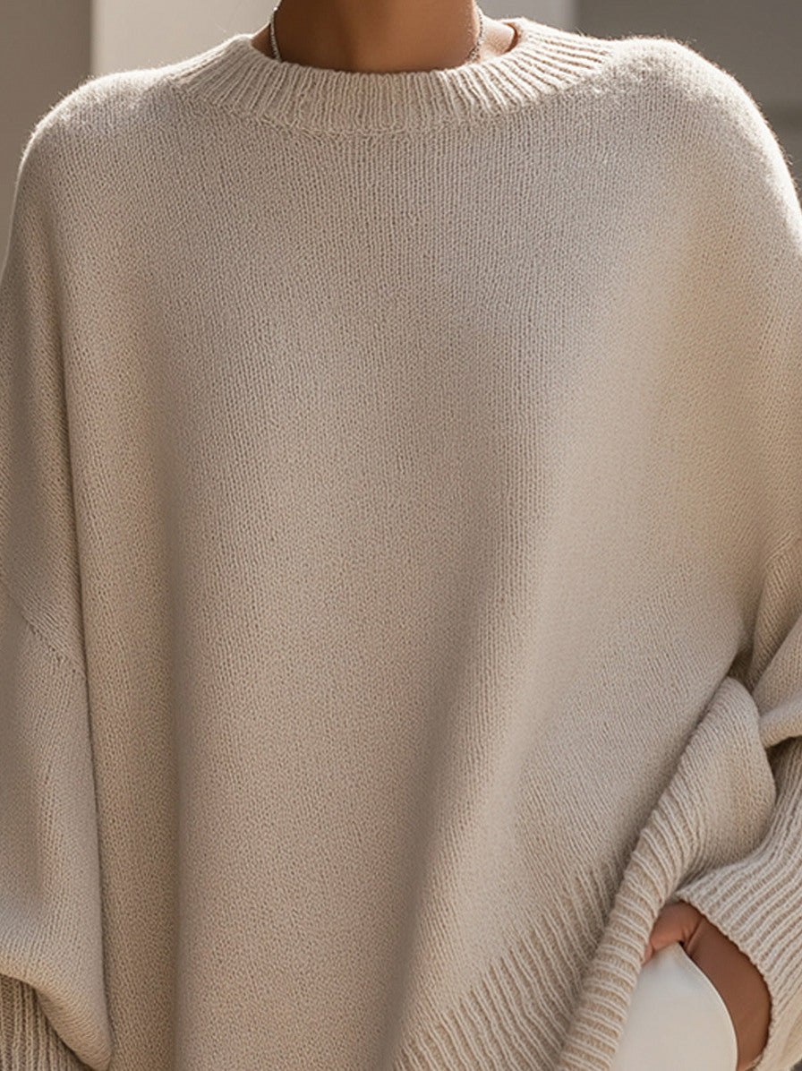 Knit Batwing Sleeve Oversized Sweater