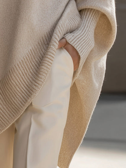Knit Batwing Sleeve Oversized Sweater