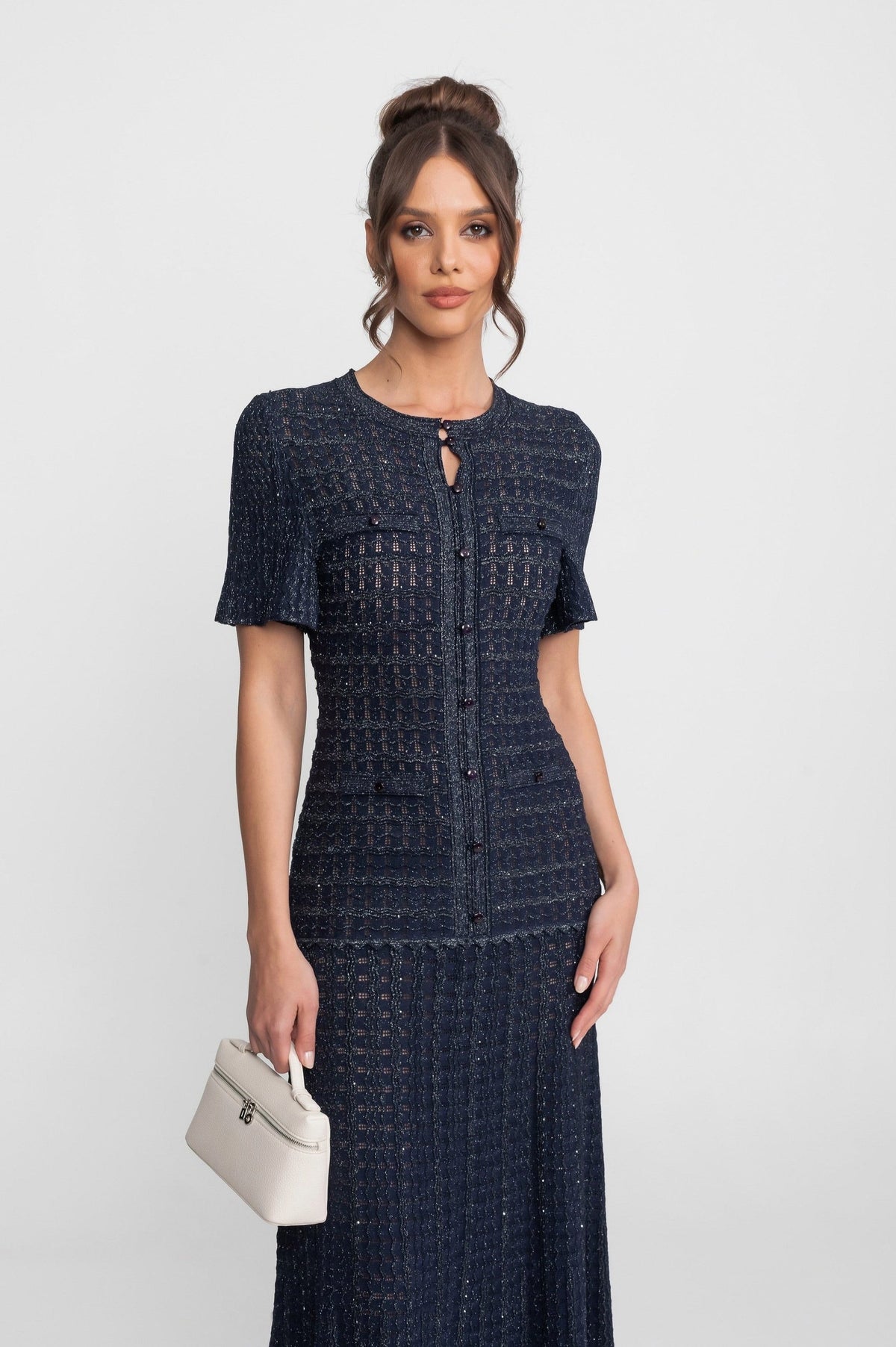 Knit Button Front Maxi Dress