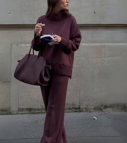 Knit Crewneck Two Piece Set