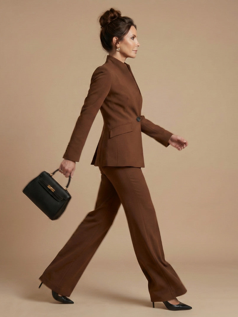 Long Sleeve Belted Blazer Matching Set