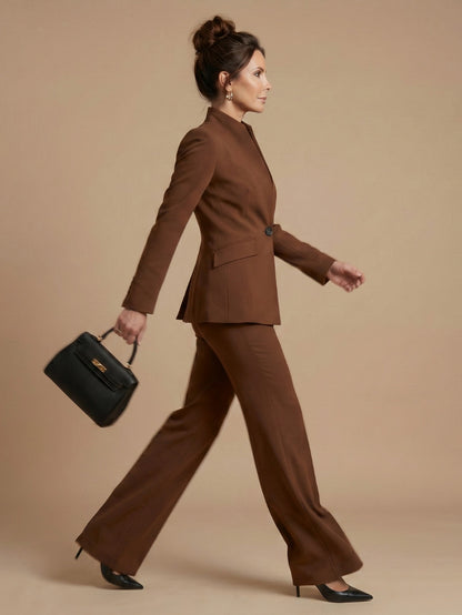 Long Sleeve Belted Blazer Matching Set