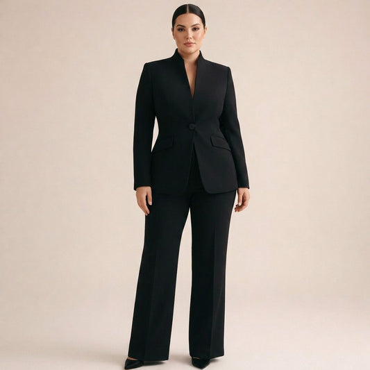 Long Sleeve Blazer and Pants Matching Set