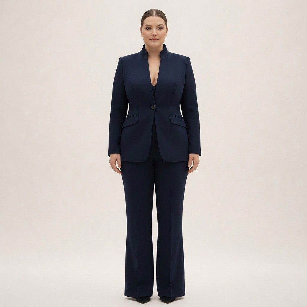 Long Sleeve Blazer and Pants Matching Set