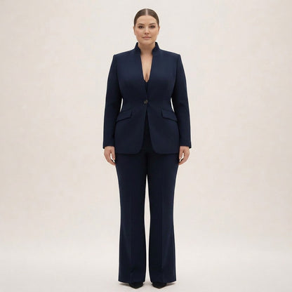Long Sleeve Blazer and Pants Matching Set