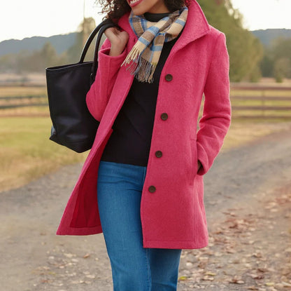 Long Sleeve Stand Collar Coat