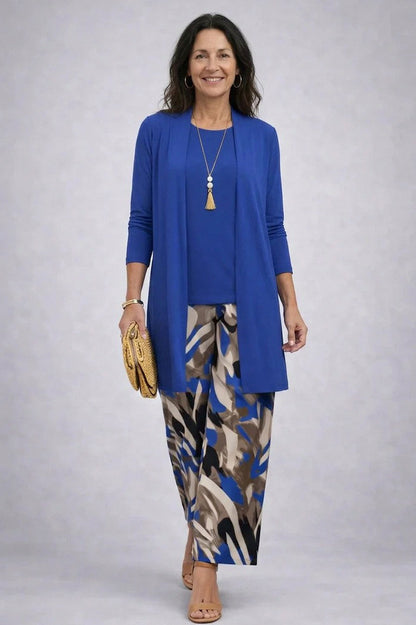 Metallic Leaf 3/4 Sleeve Matching Set