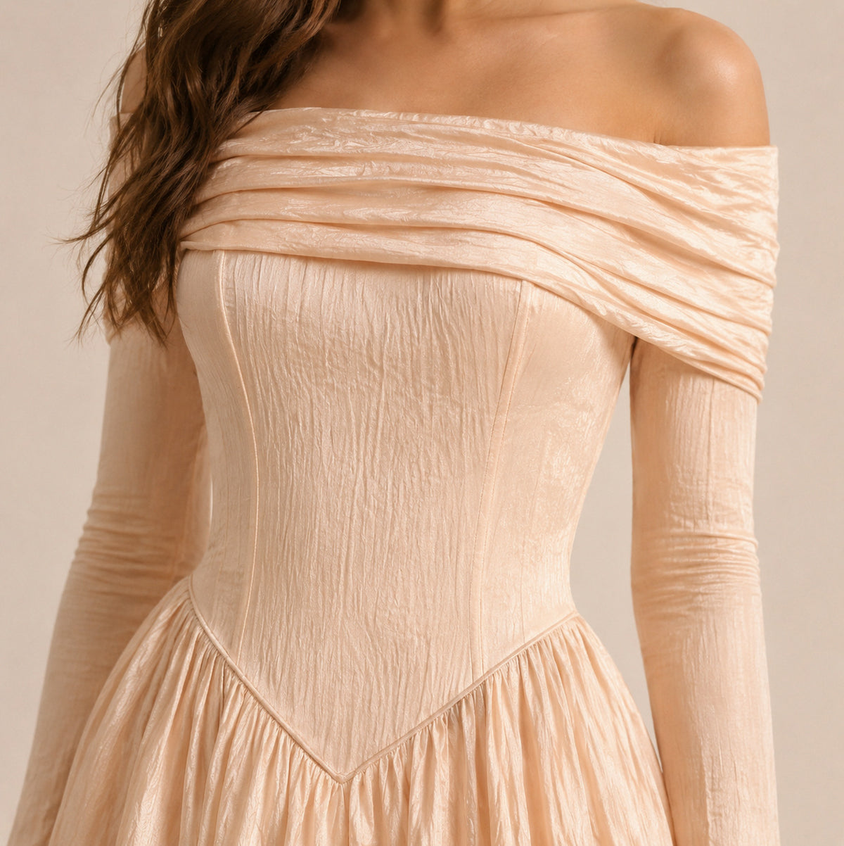 Long Sleeve Off Shoulder Mini Dress